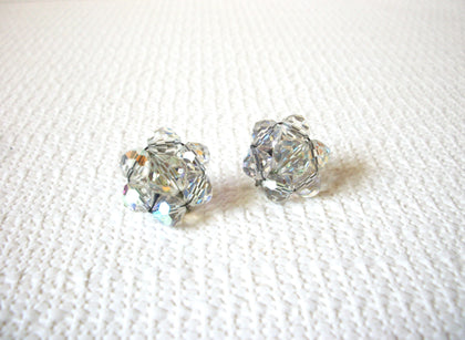 Vintage Sparkling AB Crystal Earrings 80220