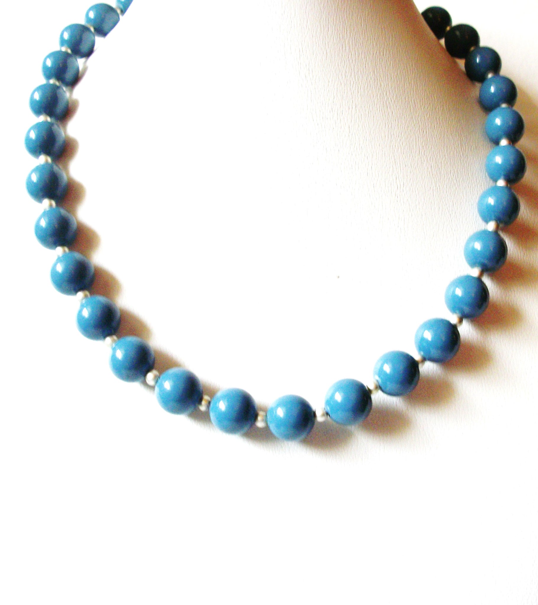 Retro Blue Silver Necklace 80220