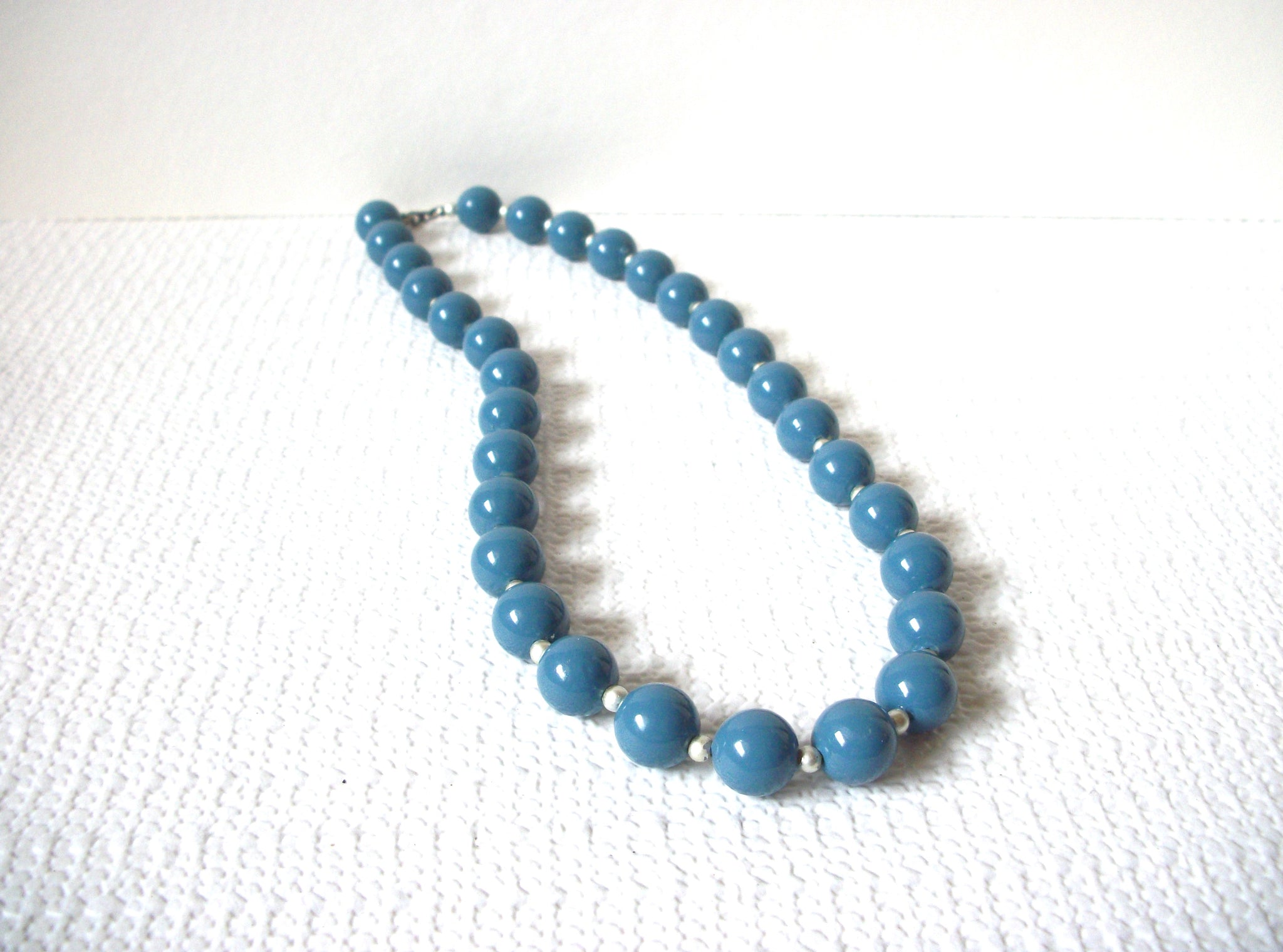 Retro Blue Silver Necklace 80220