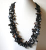 Vintage Chunky Glass Shell Necklace 80220