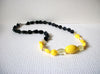 Retro Black Yellow Necklace 80220