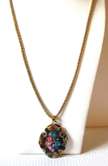 Vintage Rhinestone Ornate Necklace 80220