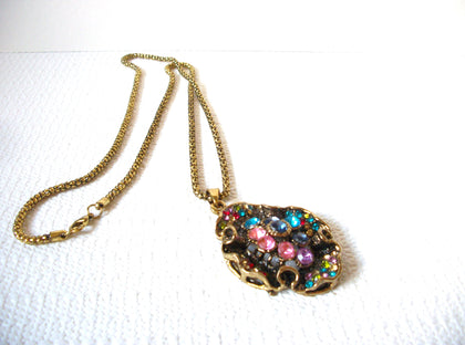 Vintage Rhinestone Ornate Necklace 80220