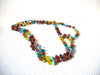 Vintage Long Colorful Glass Necklace 80220