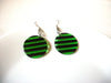 Retro Green Black Earrings 80320