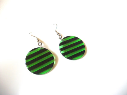 Retro Green Black Earrings 80320