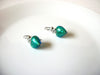 Vintage Turquoise Green Glass Earrings 80320