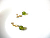 Vintage Green Glass Rhinestone Earrings 80320