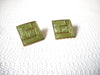 Vintage Gold Green Earrings 80320