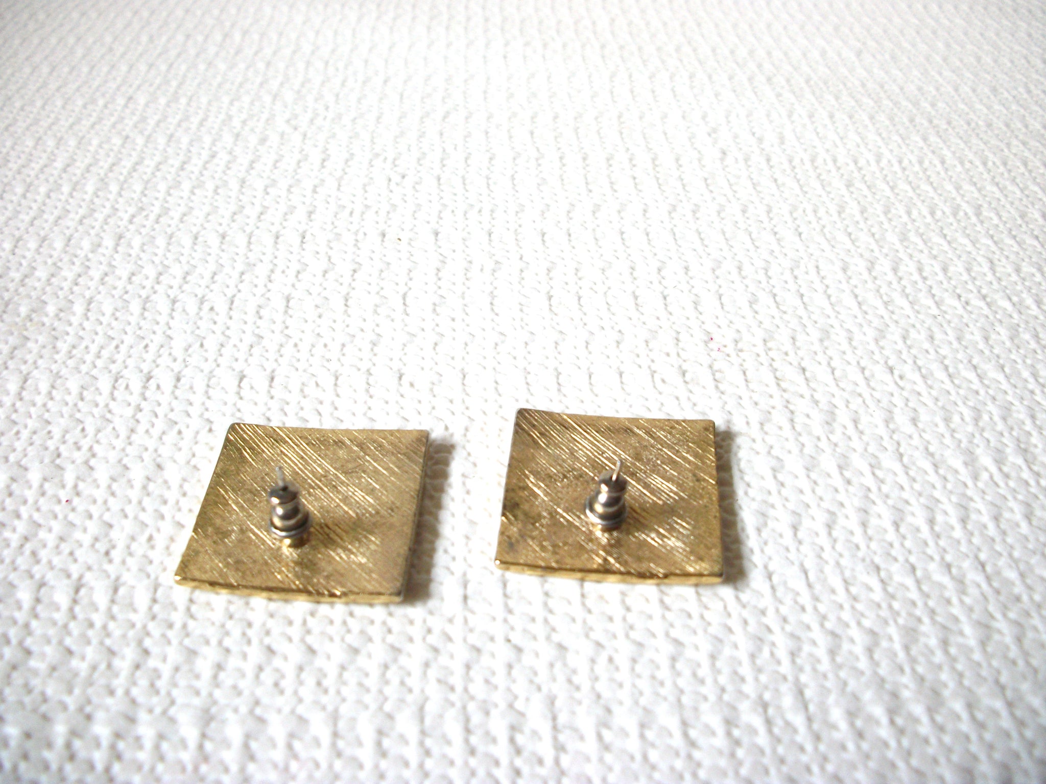 Vintage Gold Green Earrings 80320