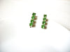 Vintage Green Rhinestone Earrings 80320