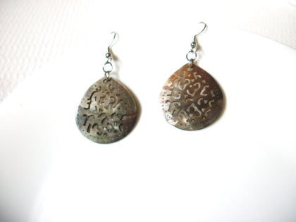 Vintage Carved Shell Earrings 80320