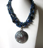 Vintage Stone Glass Necklace 80420