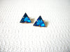 Vintage Blue Glass Earrings 80420