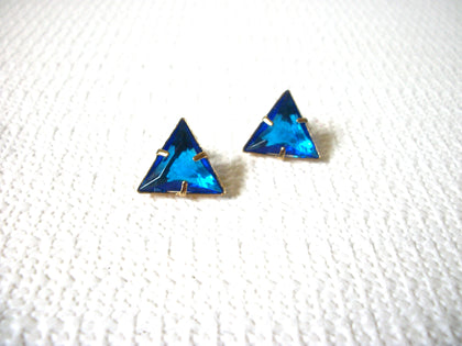 Vintage Blue Glass Earrings 80420
