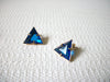 Vintage Blue Glass Earrings 80420