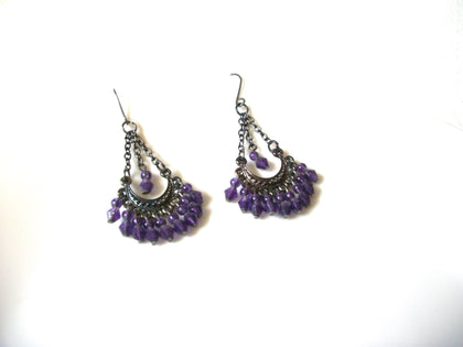 Victorian Purple Glass Chandelier Earrings 80420