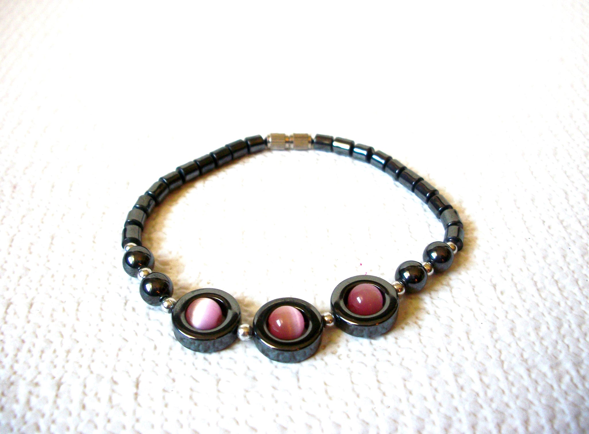 Hematite Pink Moon Glow Bracelet 80420