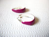 Retro Fuchsia Hoop Earrings 80520