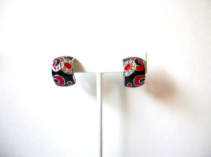 Retro Huggie Rhinestones Earrings 80520