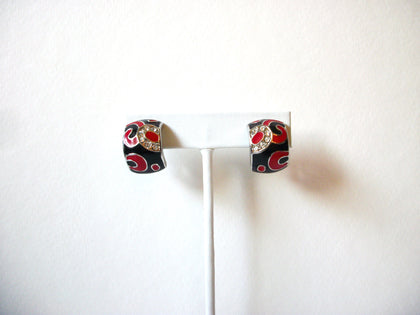 Retro Huggie Rhinestones Earrings 80520