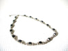 Vintage Silver Black Glass Necklace 80520