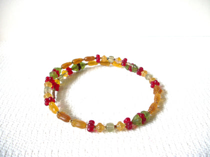 Vintage Glass Floral Choker Necklace 80520