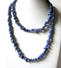 Vintage Blue Stone Chips Necklace 80620