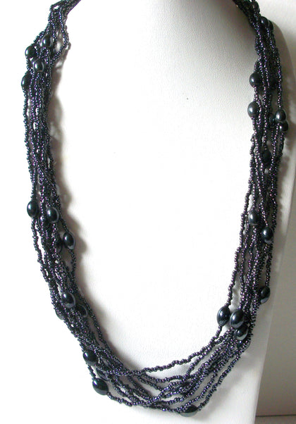 Bohemian Glass Hematite Necklace 80620