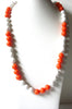 Retro White Orange Necklace 80520