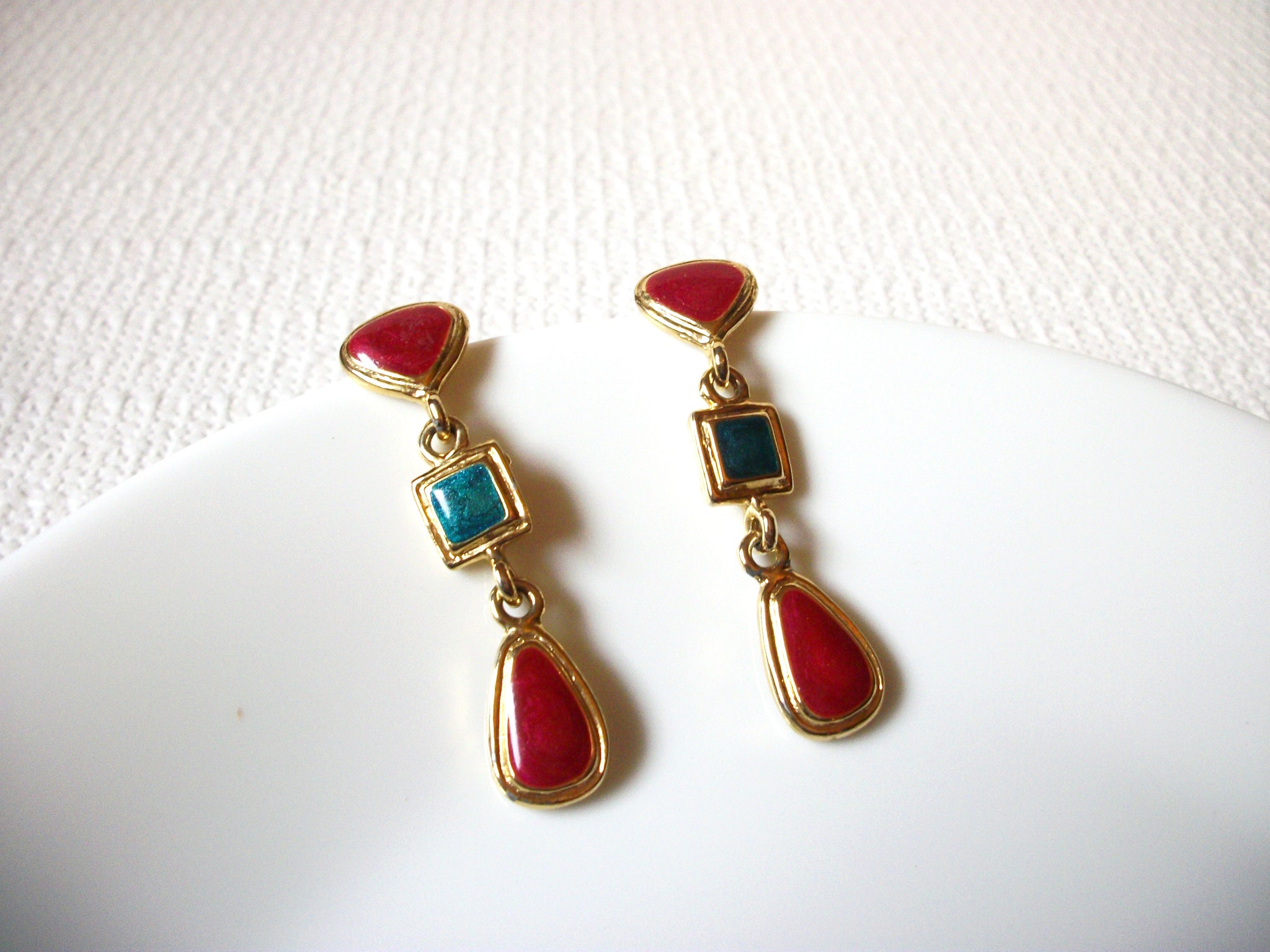 Retro Turquoise Paprika Earrings 80620