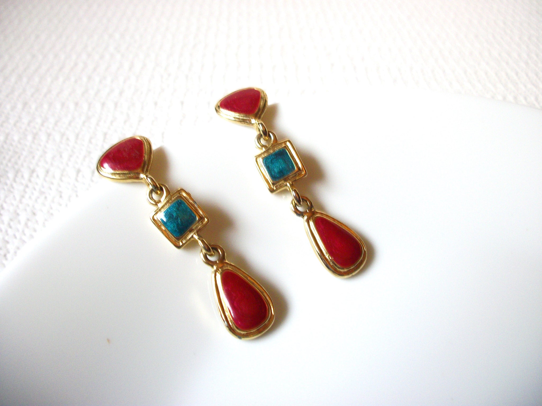 Retro Turquoise Paprika Earrings 80620