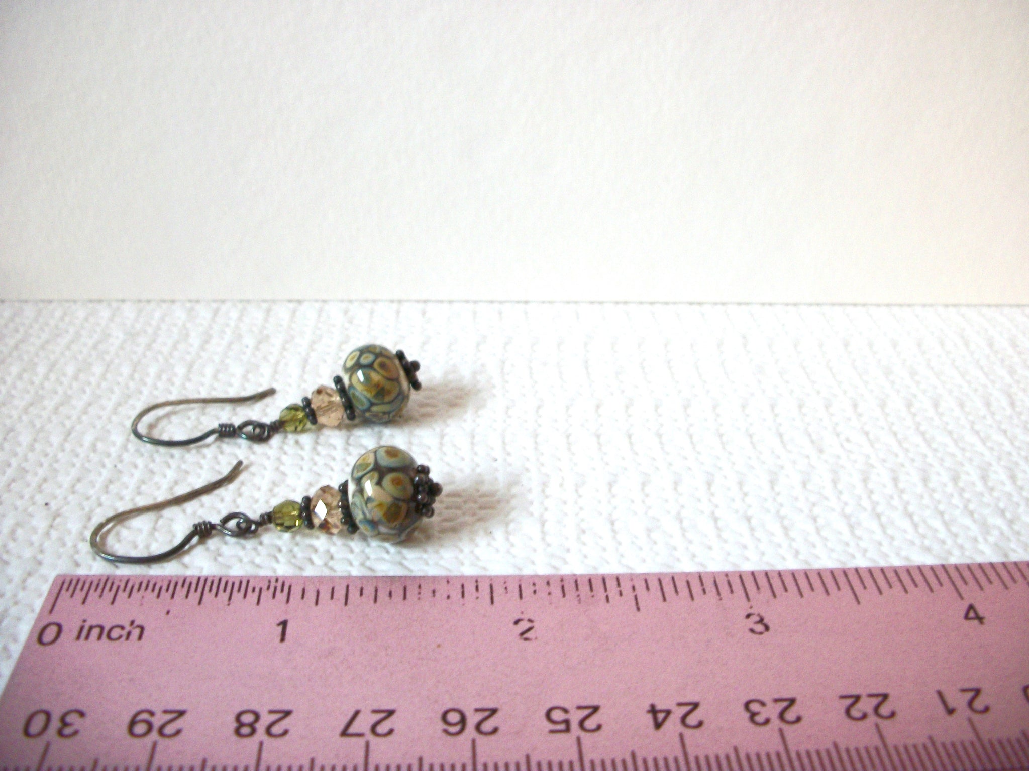 Bohemian Vintage Glass Earrings 80620
