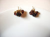 Vintage Plum Purple Czech Glass Earrings 80620