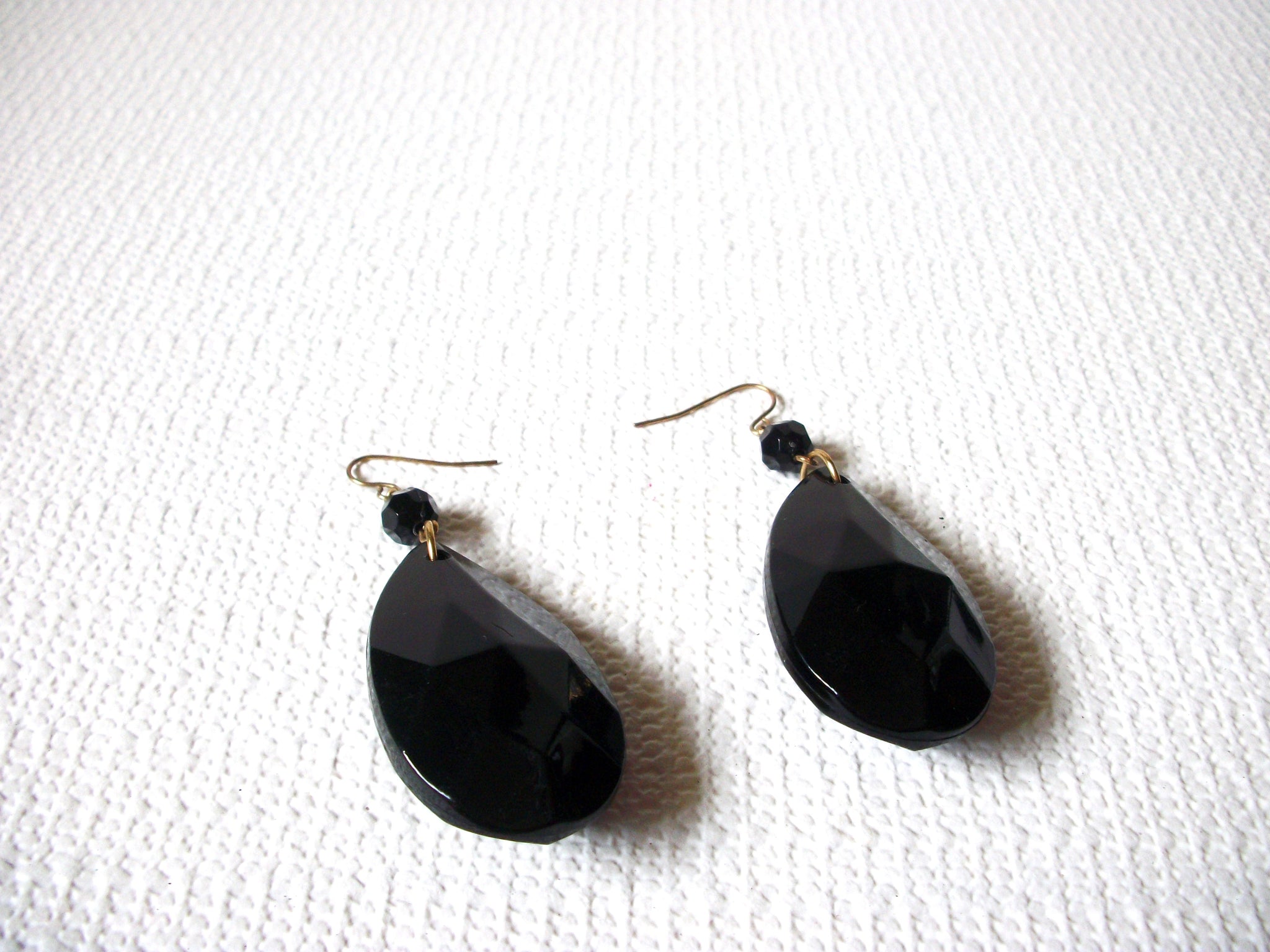 Retro Chunky Black Dangle Earrings 80720