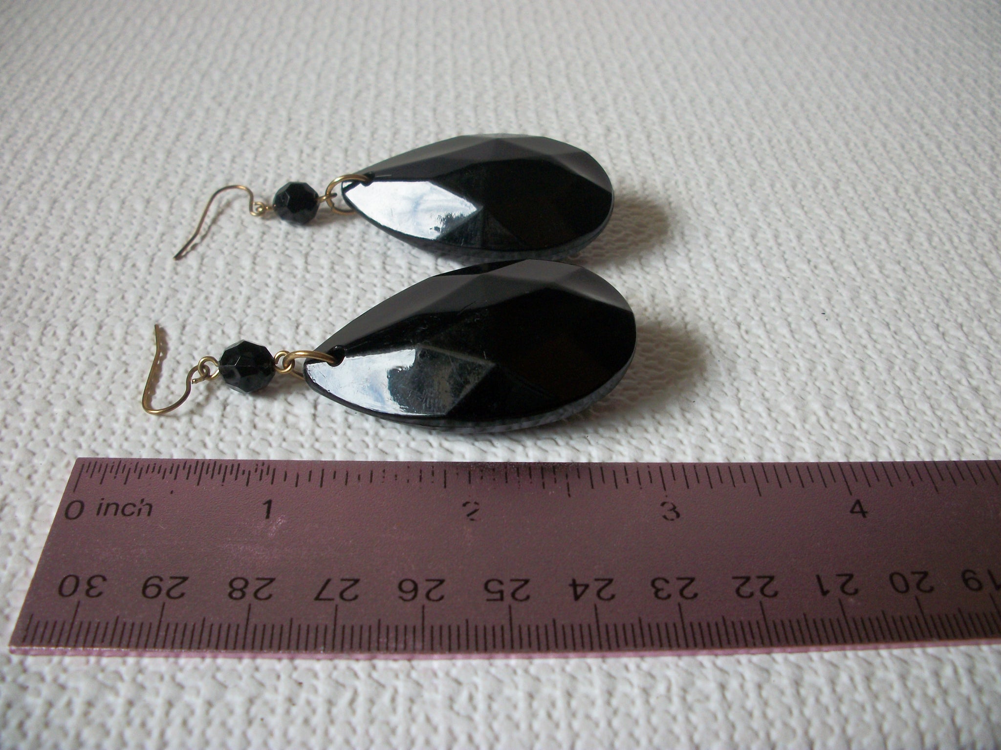 Retro Chunky Black Dangle Earrings 80720