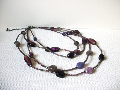 Vintage Tumbled Glass Necklace 80820