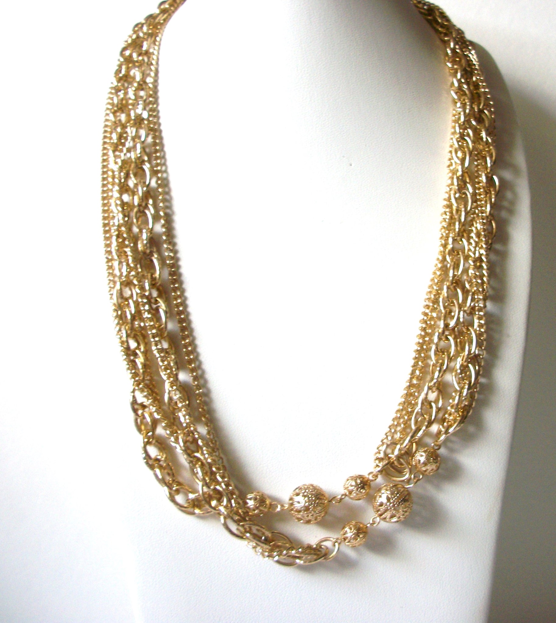 Retro 48 Inch Gold Toned Necklace 80720