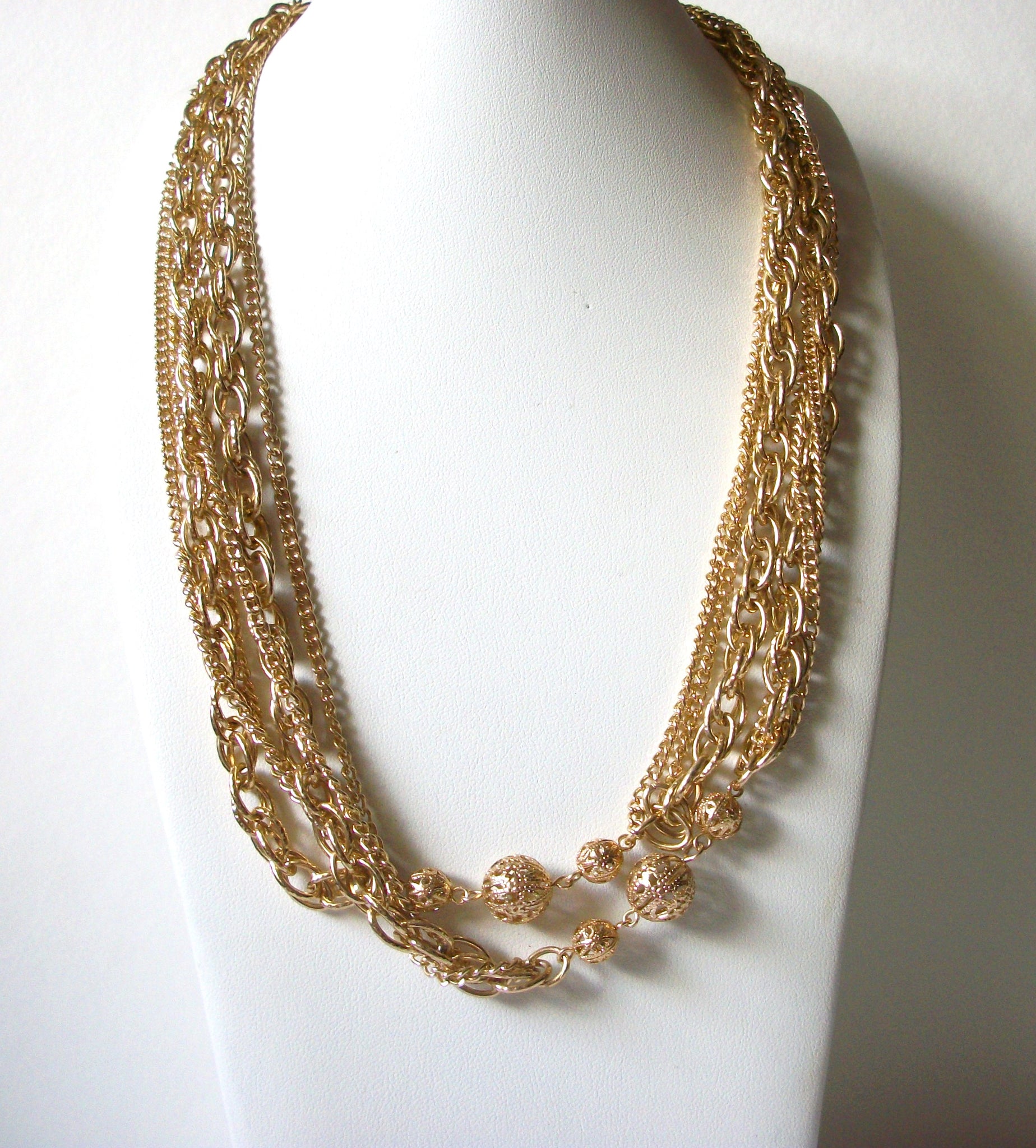 Retro 48 Inch Gold Toned Necklace 80720