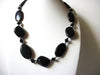 Retro Black Flat Stone Necklace 80820