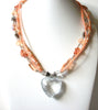 Retro Crackled Heart Necklace 80720