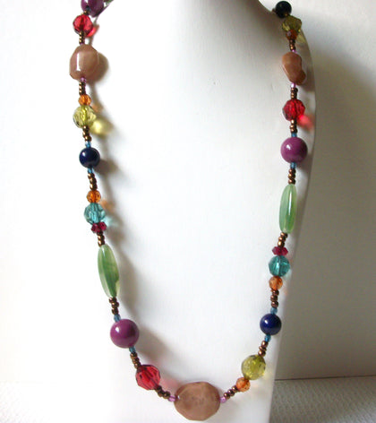 Retro Colorful Lucite Acrylic Necklace 80820