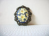 Vintage Floral Hand Painted Brooch Pin 80820