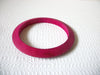 Retro Large Fuchsia Pink Wood Bangle 80920