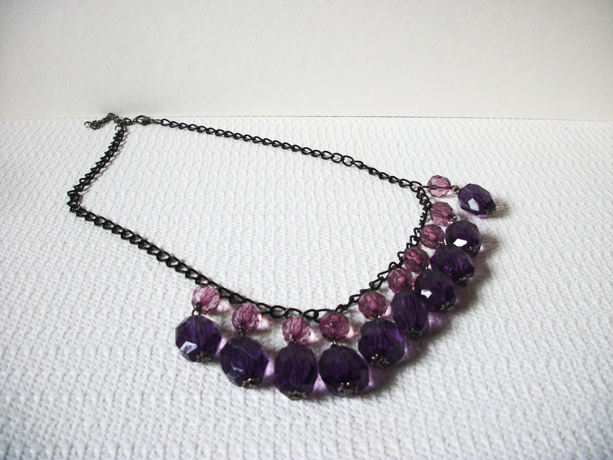 Retro Purple Cluster Necklace 80920