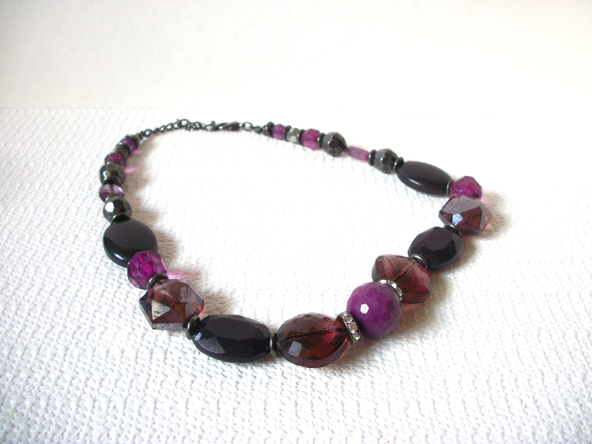 Retro Black Purple Necklace 80820