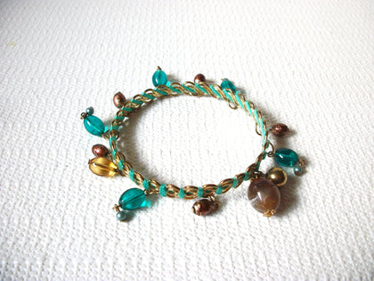 Retro Dangling Glass Beads Bangle Bracelet 81020