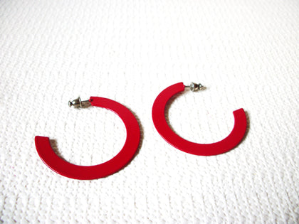 Retro Flat Red Earrings 80920