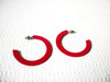 Retro Flat Red Earrings 80920
