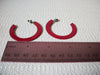 Retro Flat Red Earrings 80920